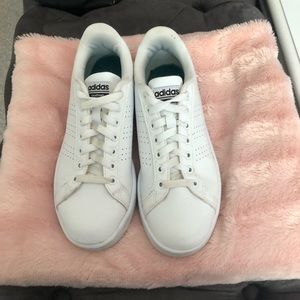 Adidas white leather sneakers